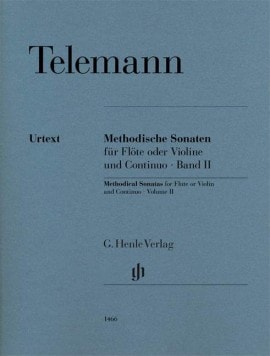 Telemann: Twelve Methodical Sonatas for Flute (Violin) and Continuo Volume 2 published by Henle
