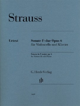 Strauss: Sonata in F Opus 6 for Cello published by Henle