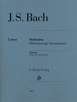 Bach: Sinfonias (Three Part Inventions) for Piano published by Henle (without fingering)