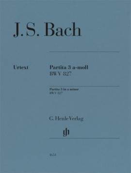 Bach: Partita No. 3 in A Minor  (BWV 827) for Piano published by Henle