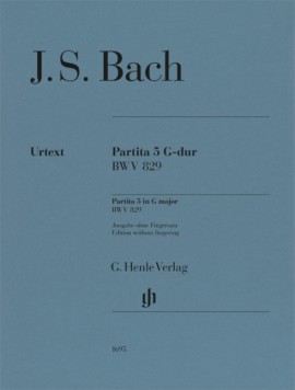 Bach: Partita No. 5 in G Major (BWV 829) for Piano published by Henle (without fingering)