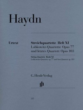 Haydn: String Quartets Volume 11 Opus 77 & 103 (Lobkowitz-Quartets and last Quartet) published by Henle