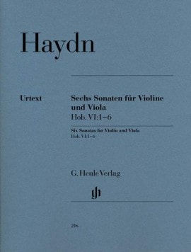 Haydn: 6 Sonatas for Violin & Viola Hob VI:1-6 published by Henle
