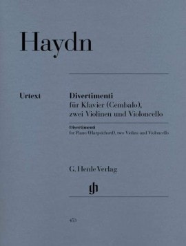 Haydn: Divertimenti for Piano (Harpsichord) with two Violins and Cello published by Henle