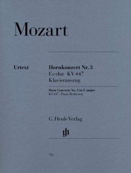Mozart: Horn Concerto 3 in Eb KV447 for Horn published by Henle