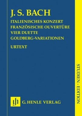 Bach: Italian Concerto, French Overture, Four Duets, Goldberg Variations (Study Score) published by Henle