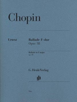 Chopin: Ballade in F Major Opus 38 for Piano published by Henle