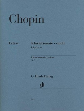 Chopin: Sonata in C Minor Opus 4 for Piano published by Henle