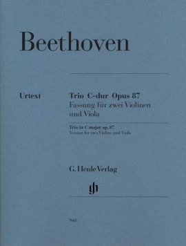 Beethoven: Trio in C major Opus 87 published by Henle