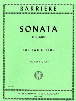 Barriere: Sonata in G for Two Cellos published by International (IMC)