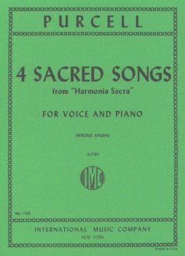 Purcell: 4 Sacred Songs for Low Voice published by IMC