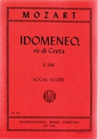 Mozart: Idomeneo published by IMC - Vocal Score