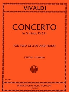 Vivaldi: Concerto in G Minor RV531 for 2 Cellos and Piano published by IMC