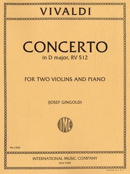 Vivaldi: Concerto in D Major RV512 for two violins & piano published by IMC