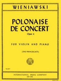 Wieniawski: Polonaise de Concert D major Opus 4 for Violin published by IMC