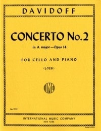 Davidoff: Concerto No 2 in A Opus 14 for Cello published by IMC