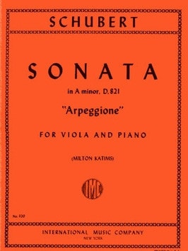 Schubert: Arpeggione Sonata D821 for Viola published by IMC