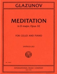 Glazunov: Meditation in D Opus 32  for Cello published by IMC