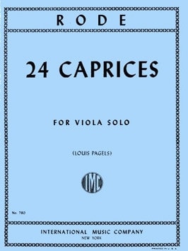 Rode: 24 Caprices for Viola published by IMC
