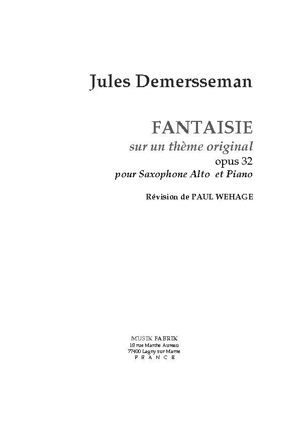 Demersseman saxophone discount