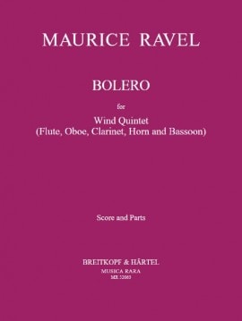 Ravel: Bolero for Wind Quintet published by Breitkopf