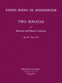 Boismortier: 2 Sonatas (4 & 5) Opus 50 for Bassoon published by  Breitkopf