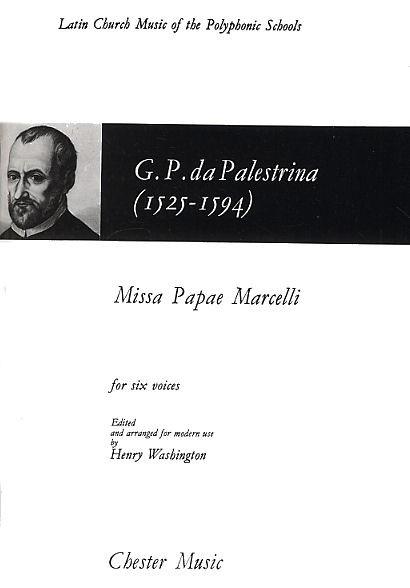 Palestrina: Missa Papae Marcelli published by Chester - Vocal Score