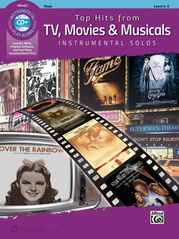 Top Hits from TV, Movies & Musicals - Viola published by Alfred (Book & CD)