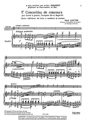 Louthe: Concertino for Trumpet published by Chester