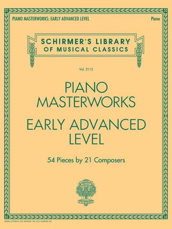Piano Masterworks  Early Advanced Level published by Schirmer