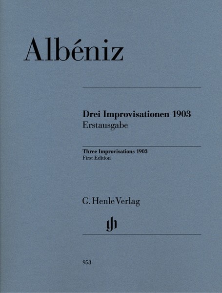 Albeniz: Three Improvisations 1903 for Piano published by Henle
