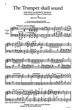 Handel: The Trumpet Shall Sound TTBB published by Curwen