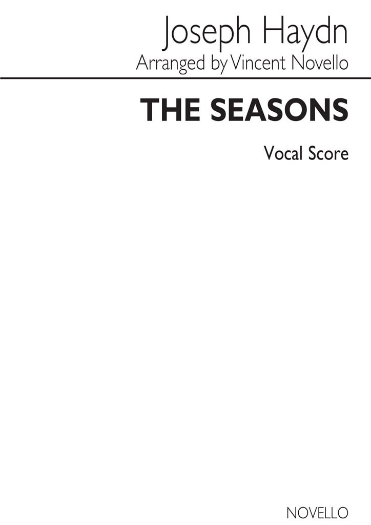 Haydn: The Seasons (Old Novello Edition) published by Novello - Vocal Score
