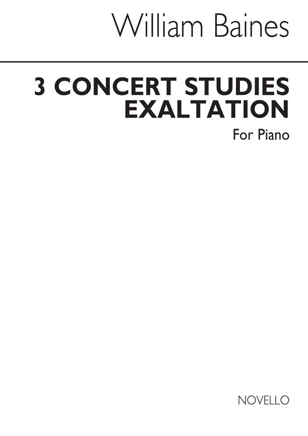 Baines: Exaltation (Three Concert Studies) for Piano published by Novello