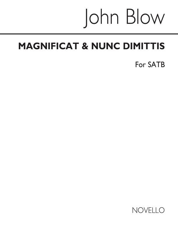 Blow: Magnificat and Nunc Dimittis in G (Short Service No 4) published by Novello