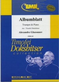 Glazunov: Albumblatt for Trumpet published by Marc Reift