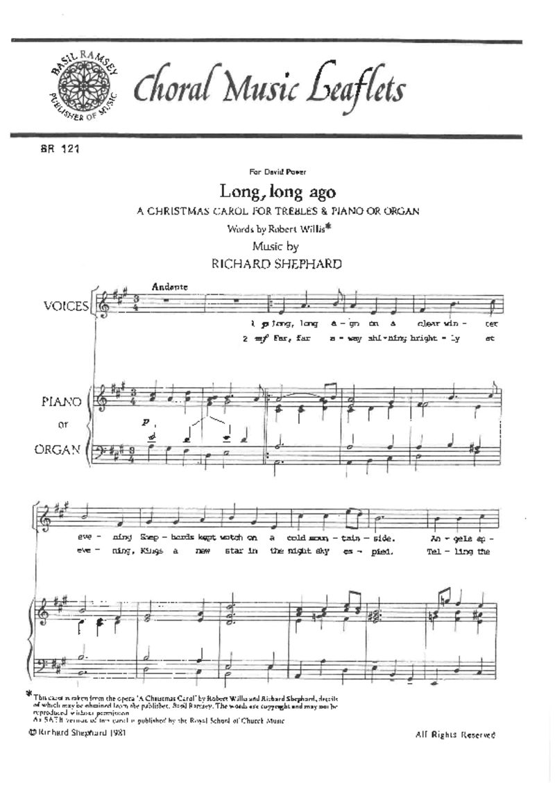Sumsion: Two Anthems for Holy Communion SATB published by Basil Ramsey