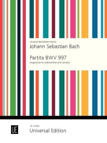 Bach: Partita BWV 997 for Treble Recorder published by Universal