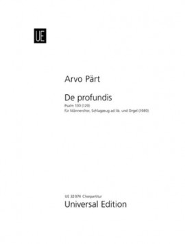 Arvo Part: De profundis (choral score) published by Universal