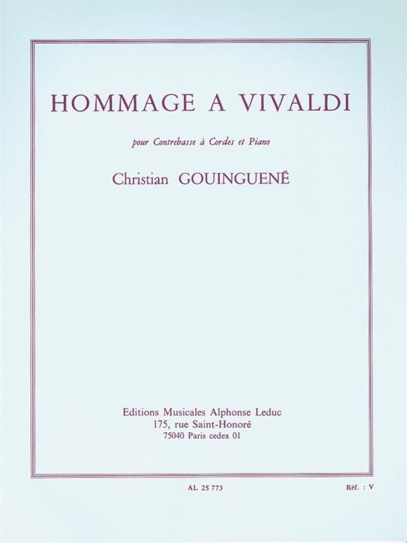 Gouinguen: Hommage A Vivaldi For Double Bass published by Leduc