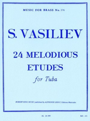 Vasiliev: 24 Melodious etudes for Tuba published by Leduc