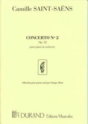 Saint-Saens: Piano Concerto No.2 In G Minor Opus 22 for Solo Piano published by Durand