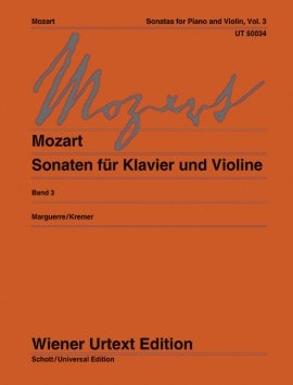 Mozart: Sonatas Volume 3 for Violin published by Wiener Urtext