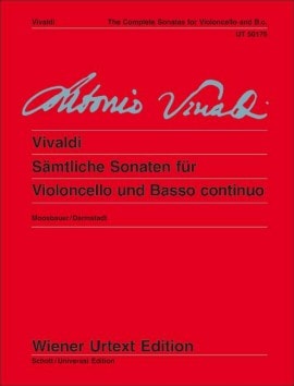 Vivaldi: 9 Sonatas for Cello and Basso continuo published by Wiener Urtext
