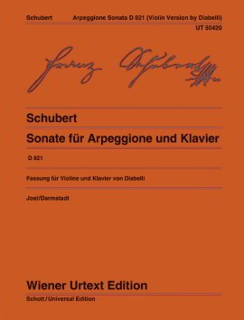 Schubert: Arpeggione Sonata D821 for Violin published by Wiener Urtext