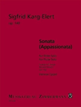 Karg-Elert: Sonata (Appassionata) Opus 140 for Flute published by Zimmermann