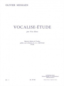 Messiaen: Vocalise-Etude for High Voice & Piano published by Leduc