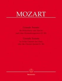 Mozart: Clarinet Quintet in A K581 for Clarinet in Bb and Piano published by Barenreiter