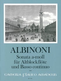 Albinoni: Sonata in A minor for Treble Recorder published by Amadeus