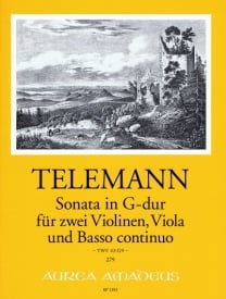 Telemann: Sonata in G Major for Two Violins, Viola and Basso Continuo published by Amadeus